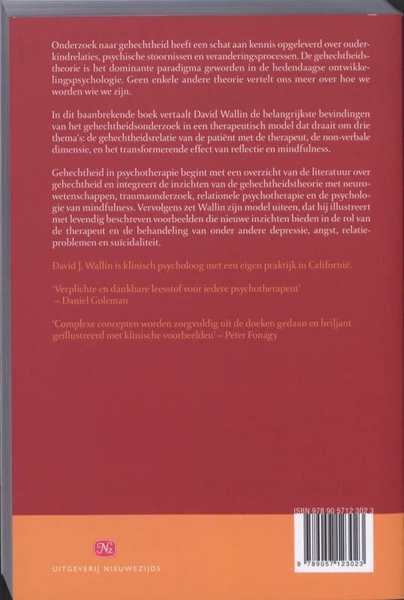 Nieuwezijds b.v., Uitgeverij Gehechtheid in psychotherapie