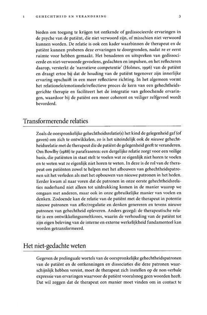 Nieuwezijds b.v., Uitgeverij Gehechtheid in psychotherapie