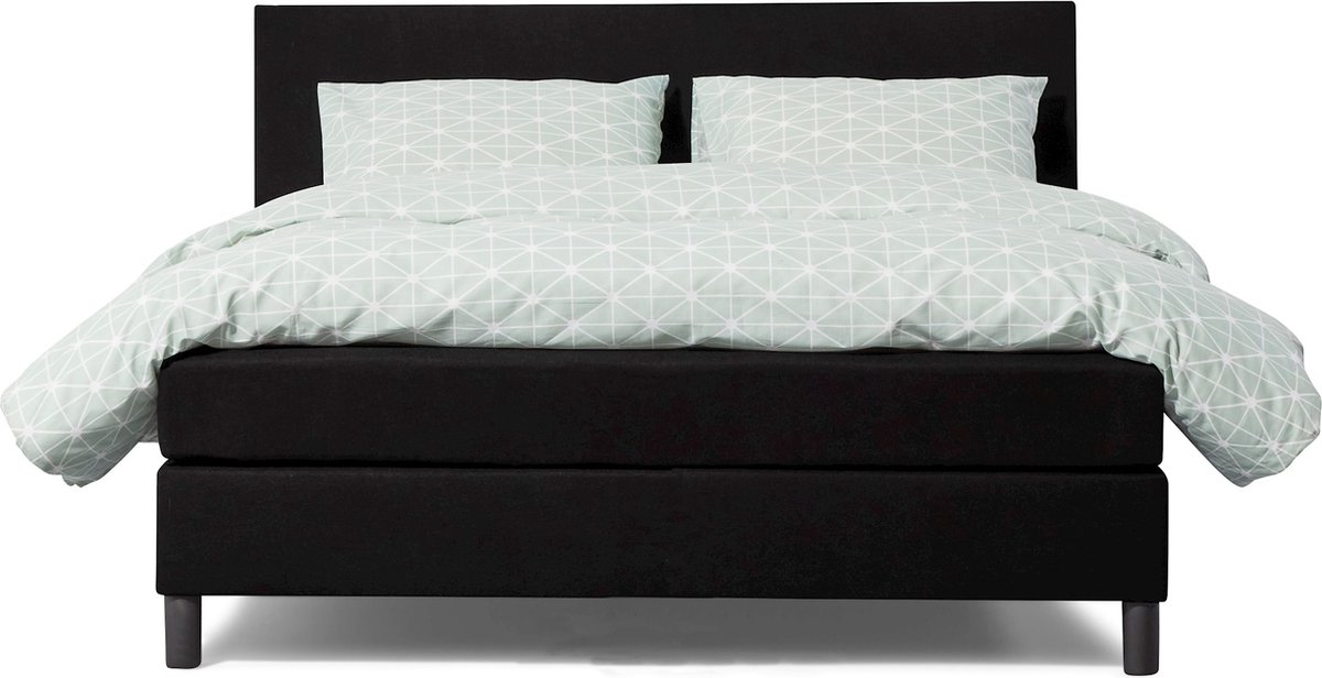 Beter Bed Box Owen Vlak Met Gestoffeerd Matras - 120 x 200 cm - Zwart