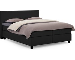 Karlsson Boxspring Autentik Tunn Vlak Met Gestoffeerd Matras - 180 x 200 cm - black - Zwart