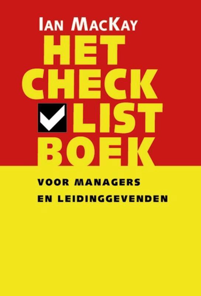 Uitgeverij Thema Het checklistboek voor managers en leidi