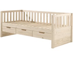 Vipack Kajuitbed Fritz Met Laden - 90 x 200 cm - Bruin