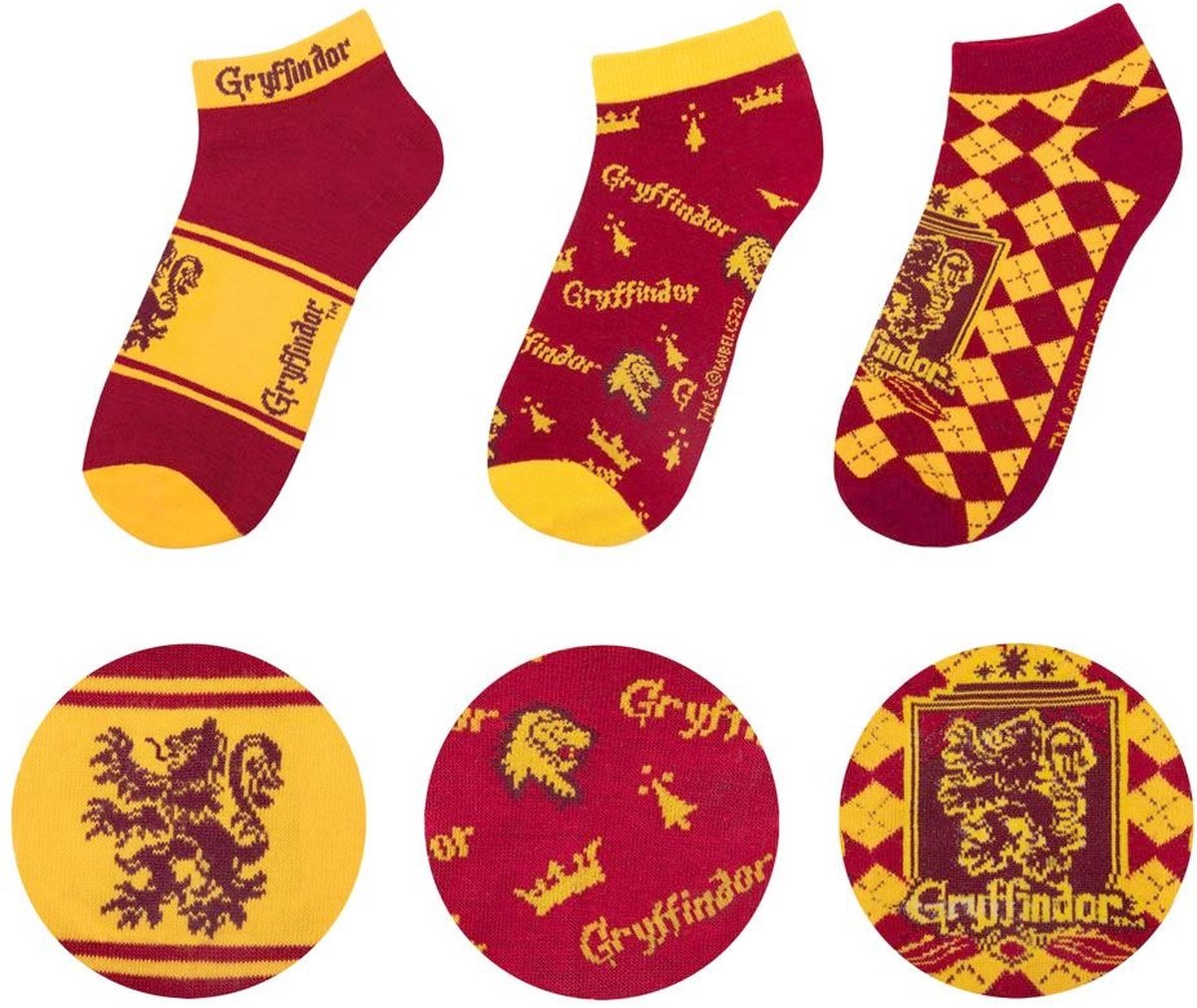Harry Potter: Ankle Socks Set of 3 - Gryffindor