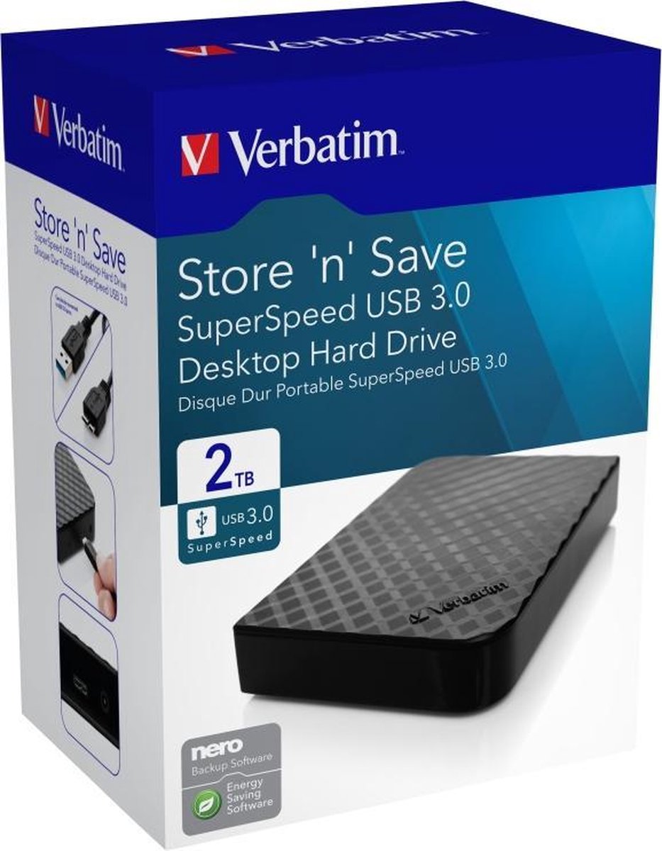 Verbatim Store n Save - Externe harde schijf - 2TB