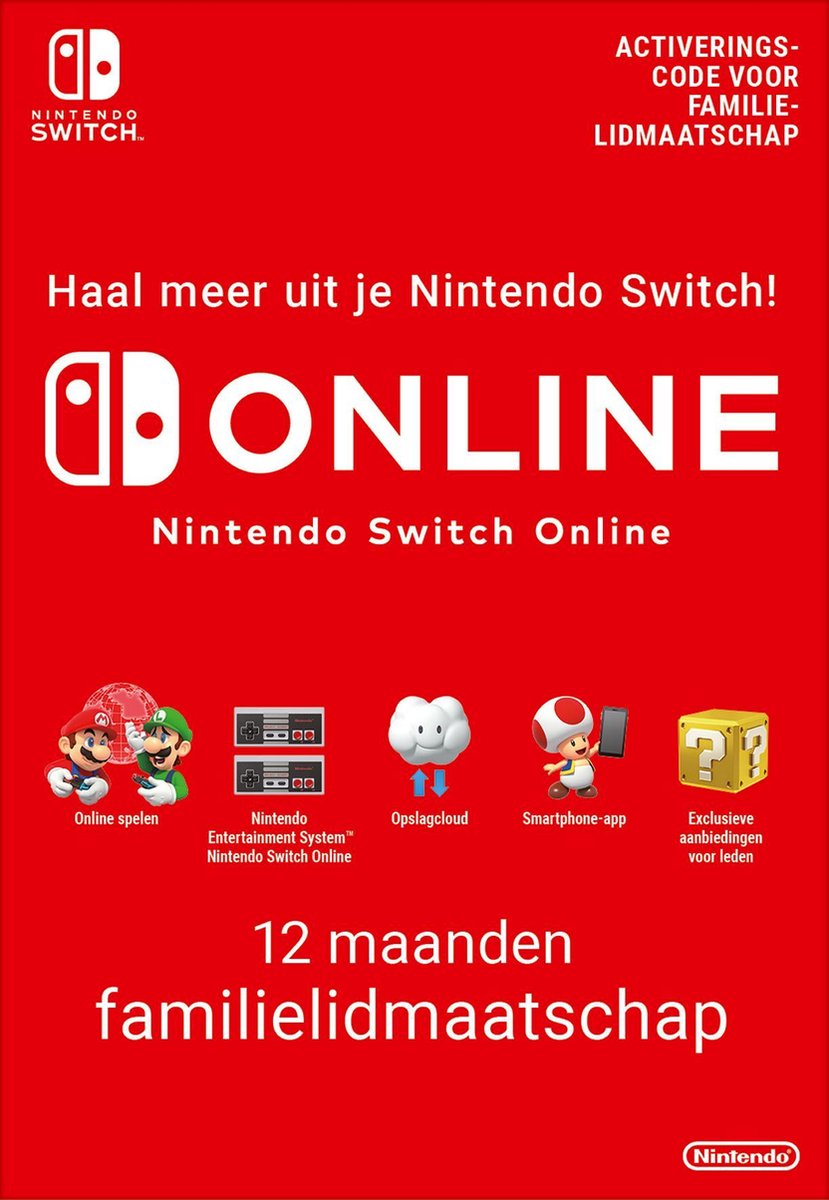 Nintendo Nintendo Switch Online Familielidmaatschap 12 Maanden