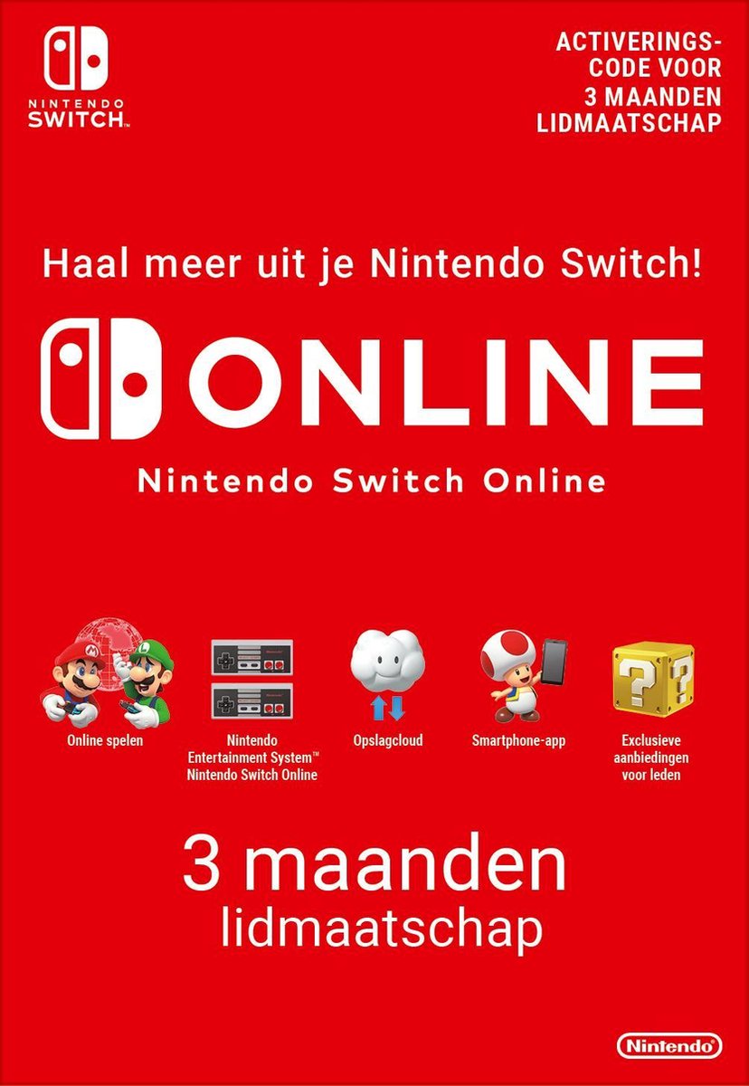 Nintendo Nintendo Switch Online Lidmaatschap 3 maanden