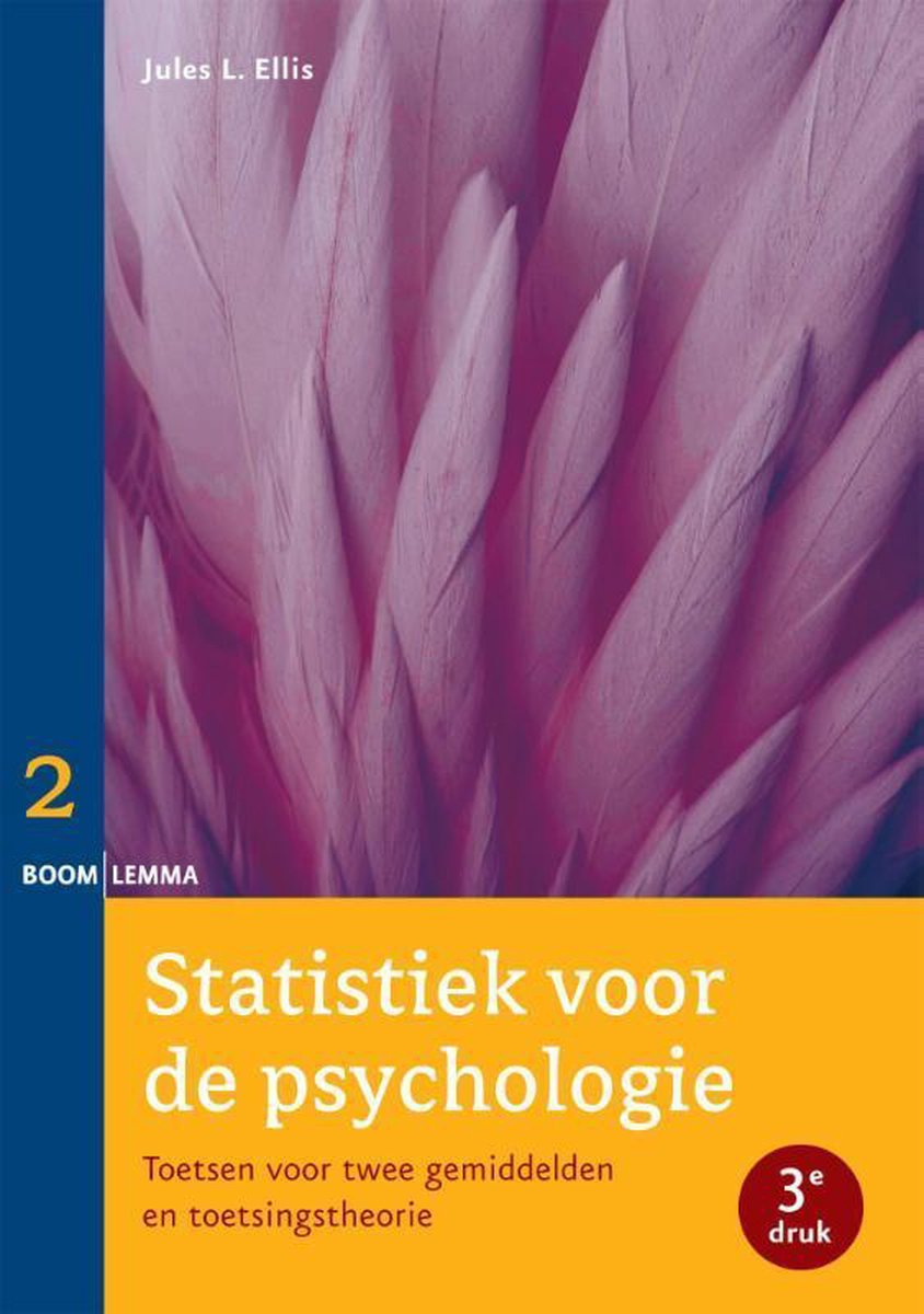 Boom Uitgevers Statistiek voor de psychologie