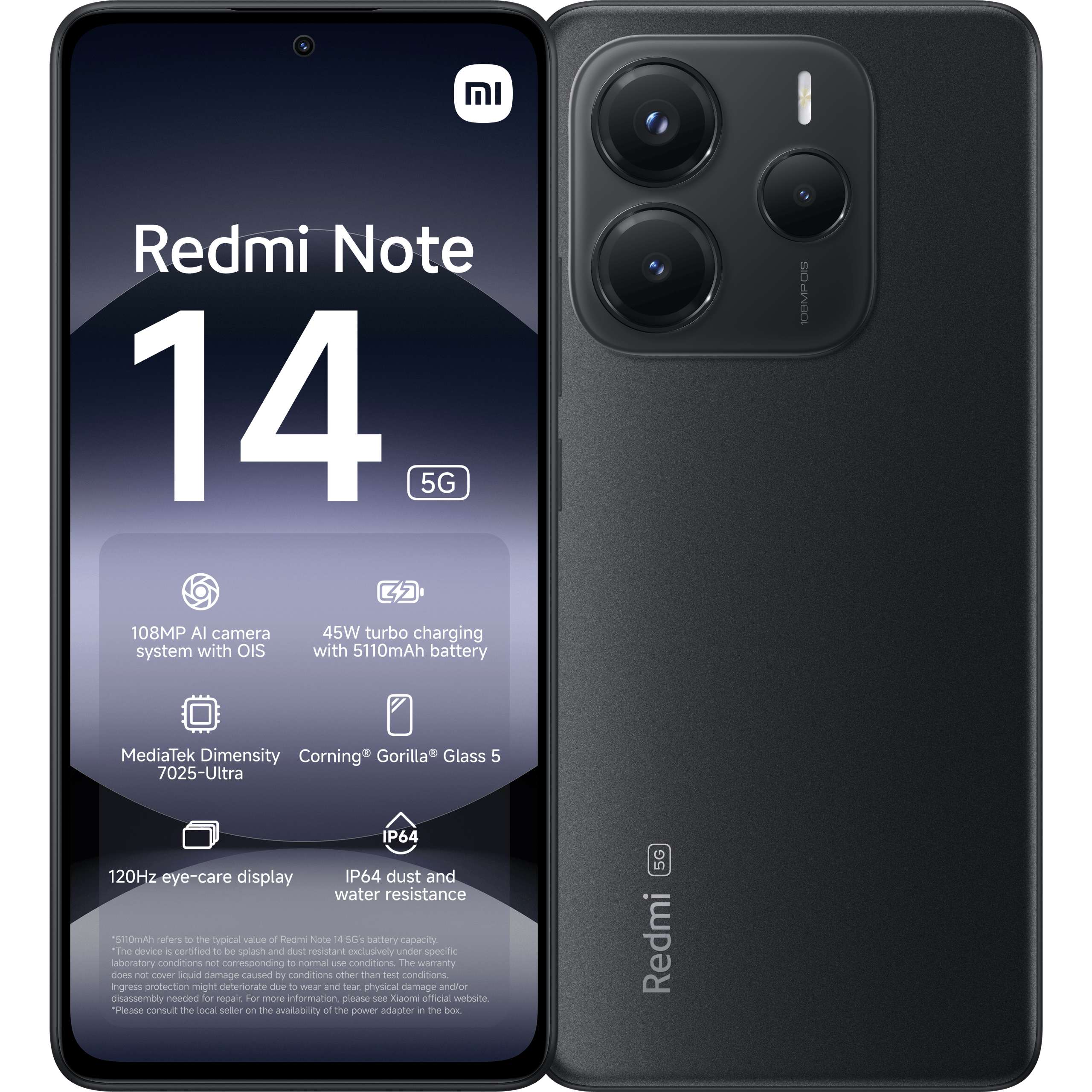 Xiaomi Xiaomi Redmi Note 14 5G 256GB Midnight Black