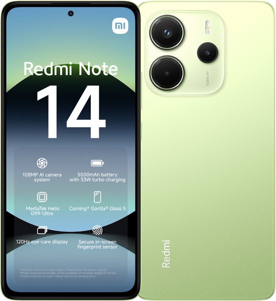 Xiaomi Redmi Note 14 128GB Lime Green