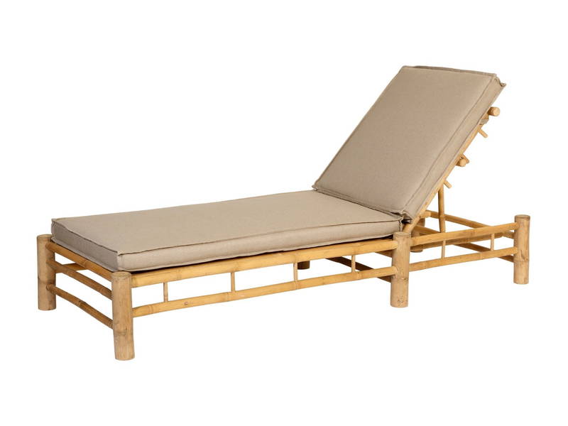 Exotan Bamboo Sunlounger Taupe tuinmeubel Exotan - Exotan - Bruin