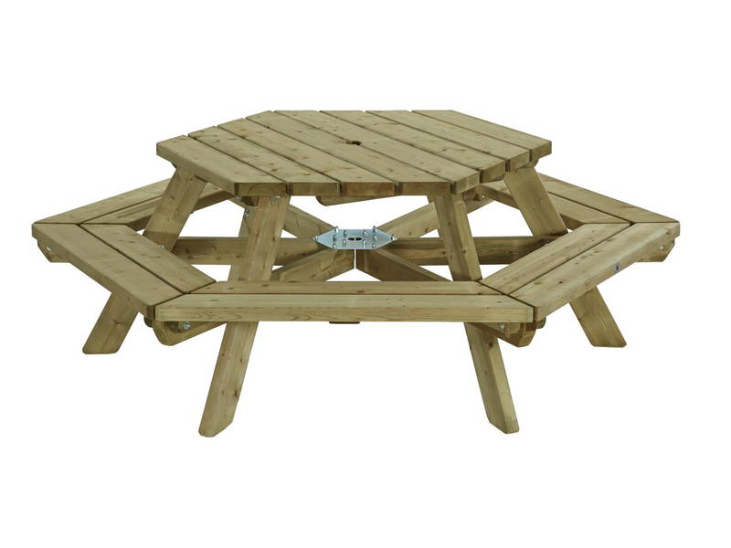Talen Buitenmeubelen Picknicktafel zeshoek Talen Buitenmeubelen - Talen buitenmeubelen - Groen