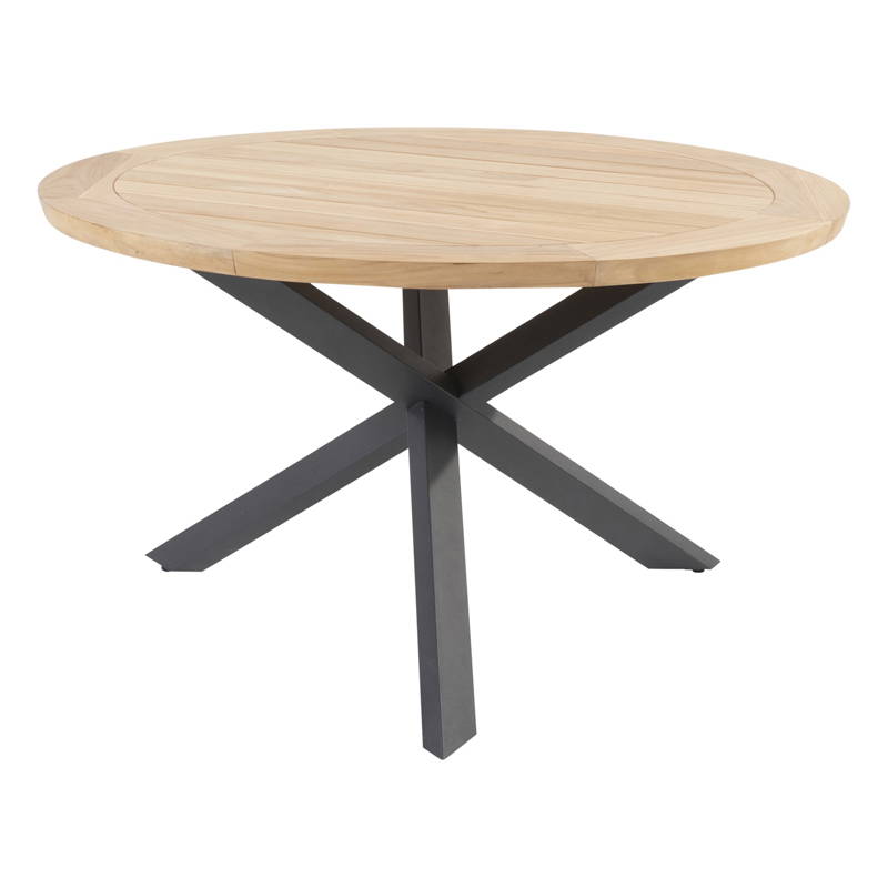 4SO Taste Prado Dining Tafel Teak Antracite dia. 130 cm 4SO - 4so - Zwart