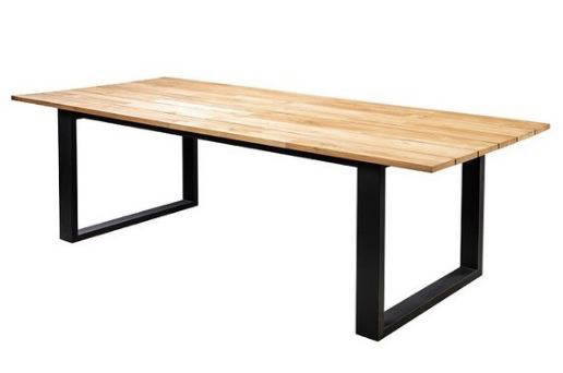 Kaihou tafel 240x100cm aluminium black teak Yoi - Yoi - Zwart