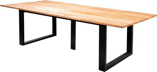 Kaihou tafel 300x100cm aluminium black teak Yoi - Yoi - Zwart