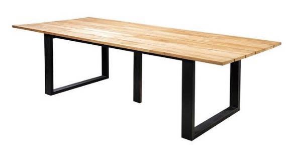 Kaihou tafel 300x100cm aluminium black teak Yoi - Yoi - Zwart