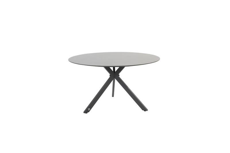 4SO Locarno Tafelframe Antracite Met Locarno HPL Slate Tafelblad diameter 130 cm 4SO - 4so - Grijs