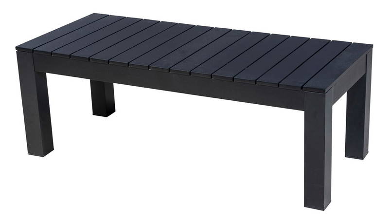 Midori sportbench 116x50x42 cm aluminium black Yoi - Yoi - Zwart