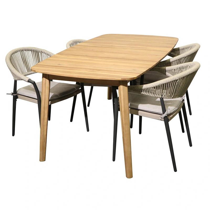 Buitengewoon de Boet Bella Casino Diningset 160x90x76 cm Buitengewoon de Boet - Buitengewoon de boet