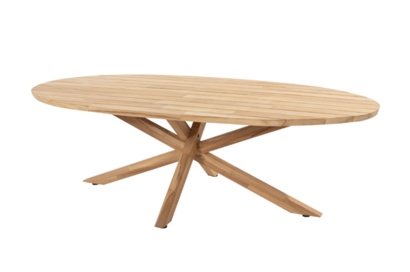 Taste Prado Diningtafel Teak Ellipse 240 x 115 cm blad met frame 4SO Taste - Taste - Bruin