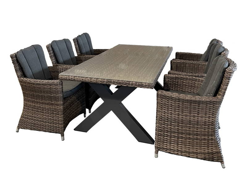 Oosterik Home Diningset San Vito Bari Brown Oosterik Home - Oosterik home - Bruin