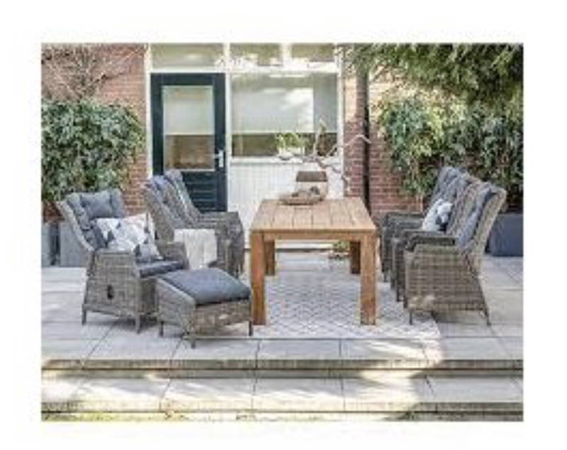 Garden Impressions Mexico Osborne Diningset Verstelbaar L240 x B100 x H76 cm Garden Impressions - Garden impressions - Bruin