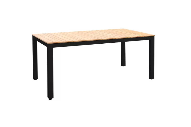 Arashi dining tafel 169x90cm aluminium black teak Yoi - Yoi - Zwart