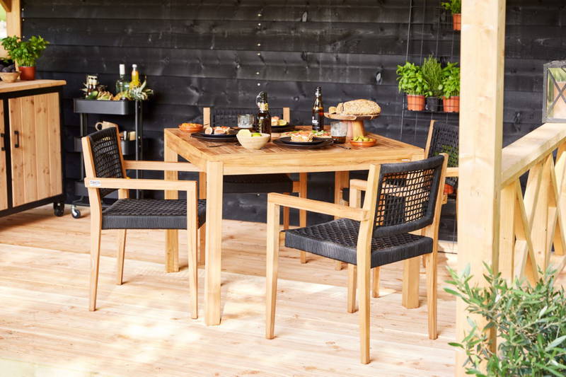 Tuindeco Teak tuintafel vierkant Tuindeco - Tuindeco
