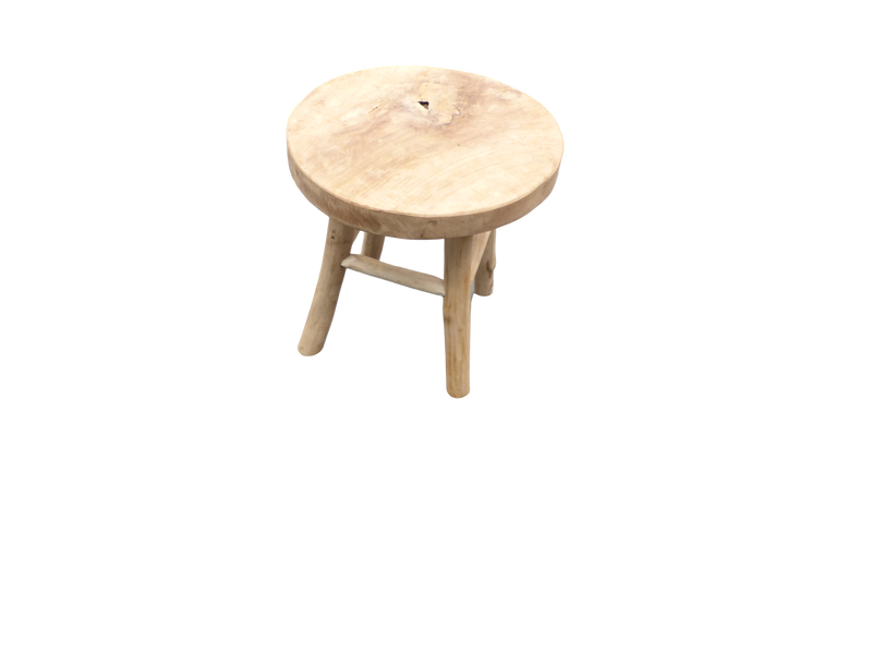 Eurofleur Aanbieding Teak houten kruk klein Eurofleur Aanbieding - Eurofleur aanbieding - Bruin