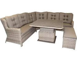 Buitengewoon de Boet Fenna Lounge- diningset L260 x B260 x B80 x H96 cm -