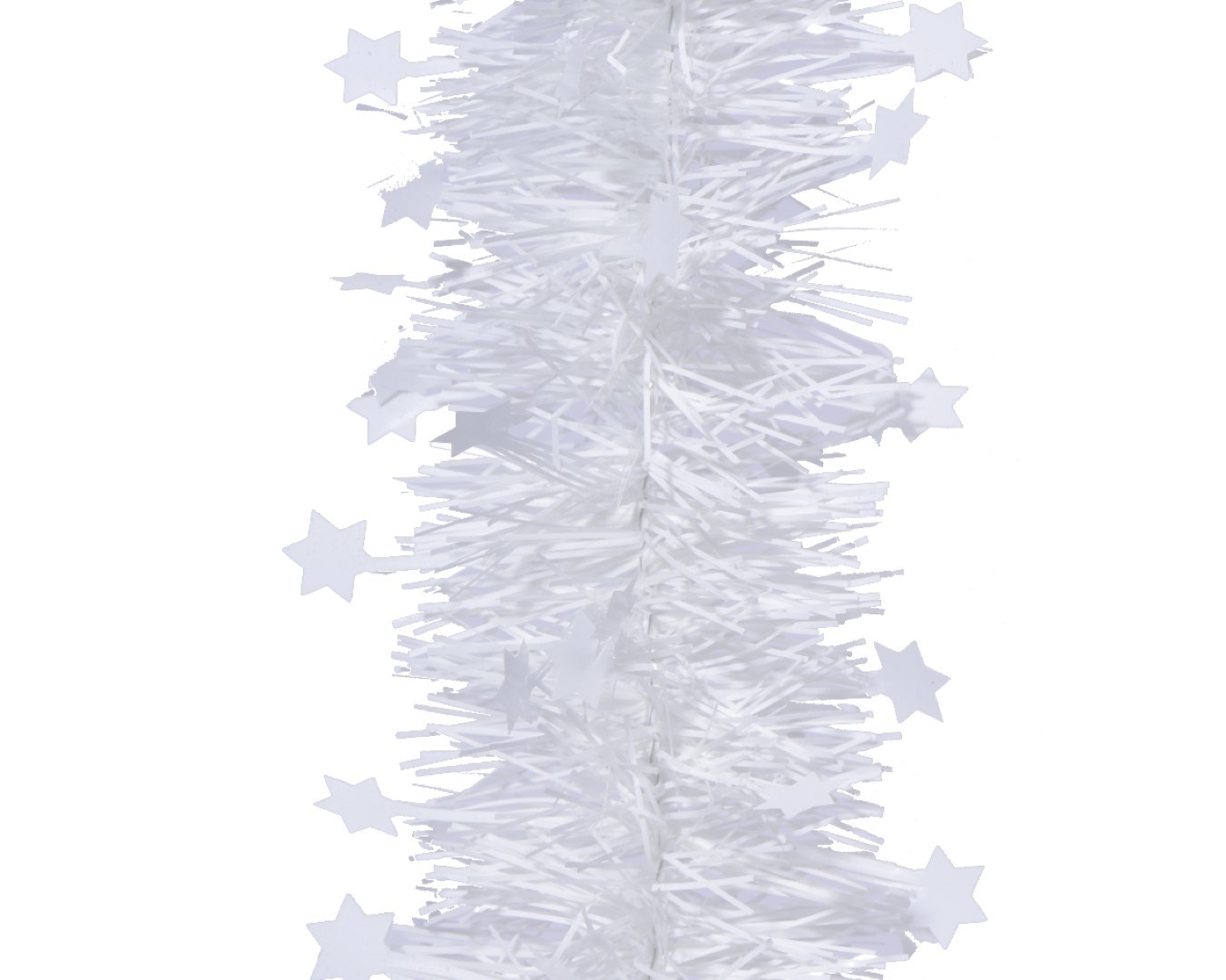 KSD Lametta Slinger guirlande ster glans 100mmx2.7m wit KSD - Ksd