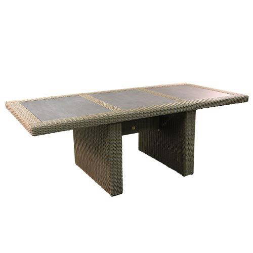 Own Dining Tafel 220 x 100 cm Kobo Half Rond Wicker OWN - Own - Bruin