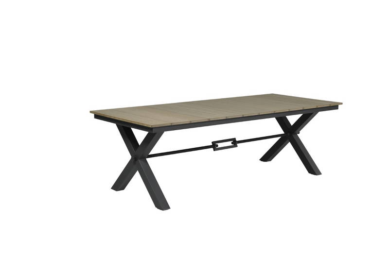 Garden Impressions Robusto tafel 240x100xH76 VW vintage teak/ carbon black Garden Impressions - Garden impressions - Zwart