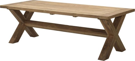 Garden Impressions Colombia Tafel 240X100X77cm Natural Teak Legs 12X12cm -