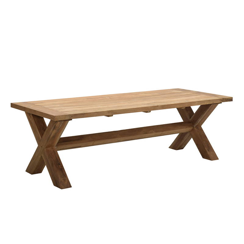 Garden Impressions Colombia Tafel 240X100X77cm Natural Teak Legs 12X12cm Garden Impressions - Garden impressions