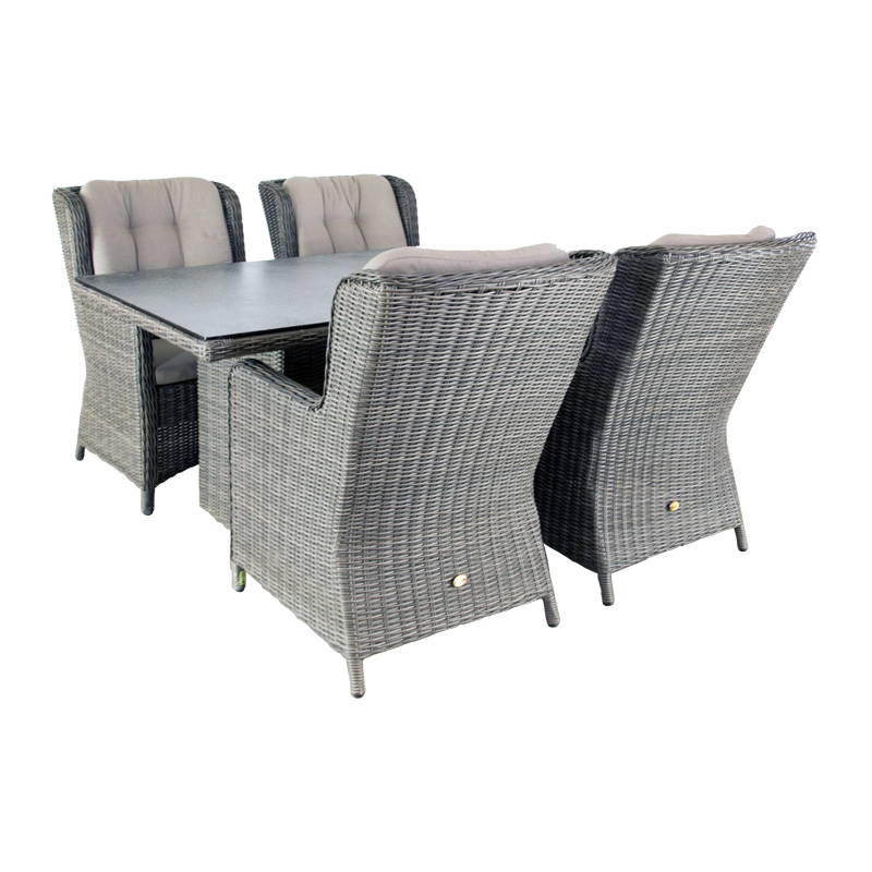 Oosterik Home Diningset Santa Rosa Coffee Brown D 180 x B 90 x H 75 cm Oosterik Home - Oosterik home - Bruin