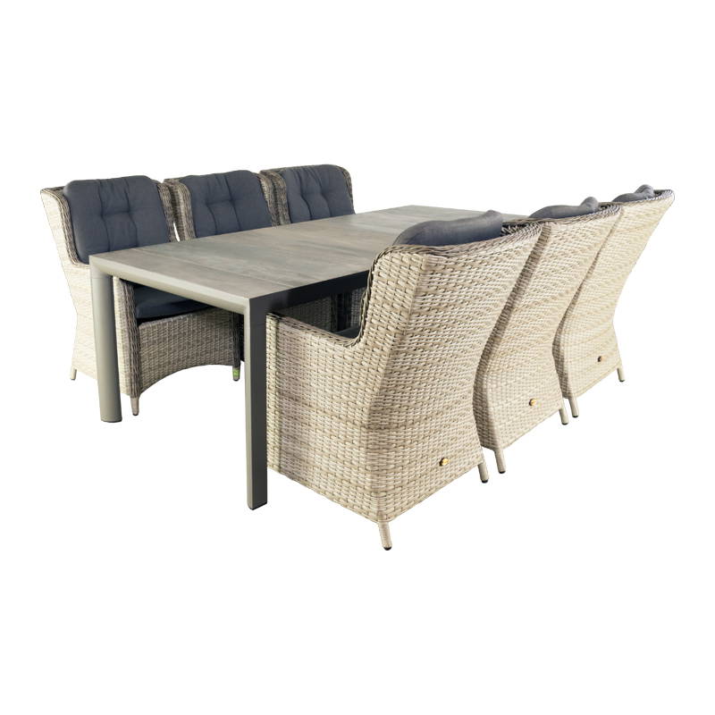 Oosterik Home Diningset Santa Rosa Sunrise Beige D 220 x B 100 x H 74 cm Oosterik Home - Oosterik home