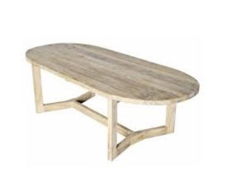 Van der Leeden Teak Tuintafel Ovaal 260x110 cm Natural Van der Leeden - Van der leeden - Bruin