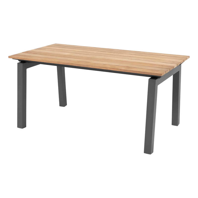 4SO Taste Salix High Coffee Tafel Teak Antracite 120 x 64 x 55 cm 4SO - 4so - Zwart