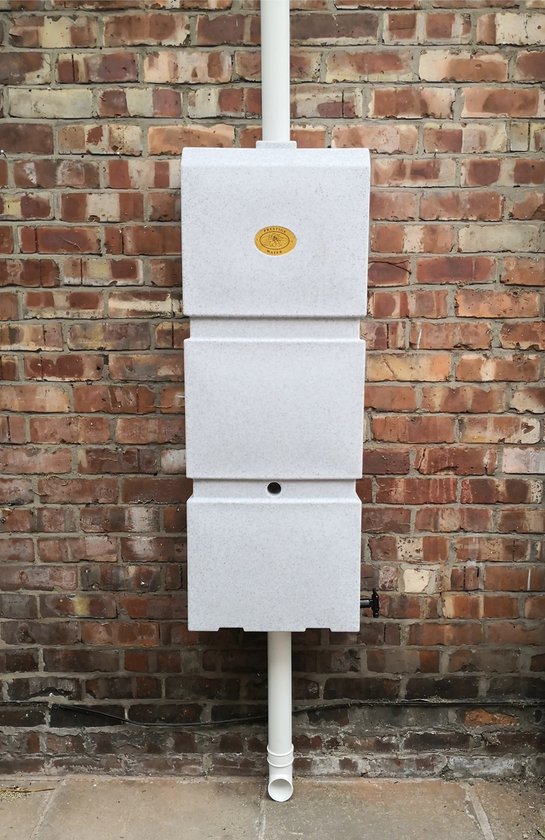 PRESTIGE Wand regenton granietwit 100L incl. plastic kraantje -