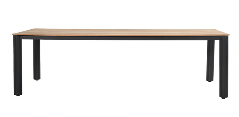 Hartman Winston Din.T.220 x 100 cm Alu-Teak Tafel Antraciet Hartman - Hartman