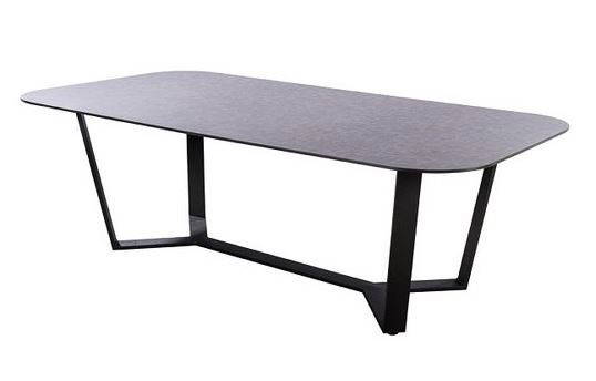 Teeburu tafel 240x120cm oval aluminium black concrete Yoi - Yoi - Zwart