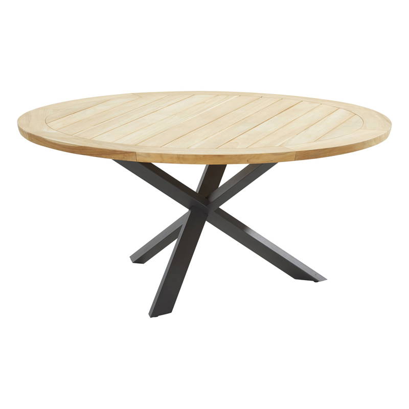 4SO Taste Prado Dining Tafel Teak Antracite dia. 160 cm 4SO - 4so - Zwart