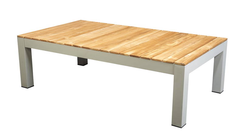 Midori coffee table 140x77,5 cm aluminium salix/teak Yoi - Yoi