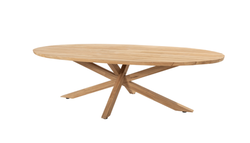 Taste Taste 4SO Prado Low Diningtafel Teak Ellipse 240 x 115 cm - Taste - Bruin