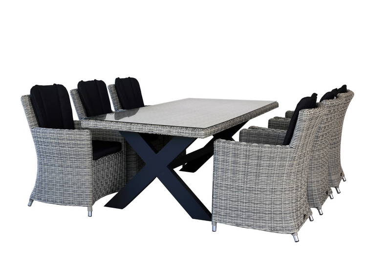 Oosterik Home Diningset San Vito Lazio Grey Oosterik Home - Oosterik home - Grijs