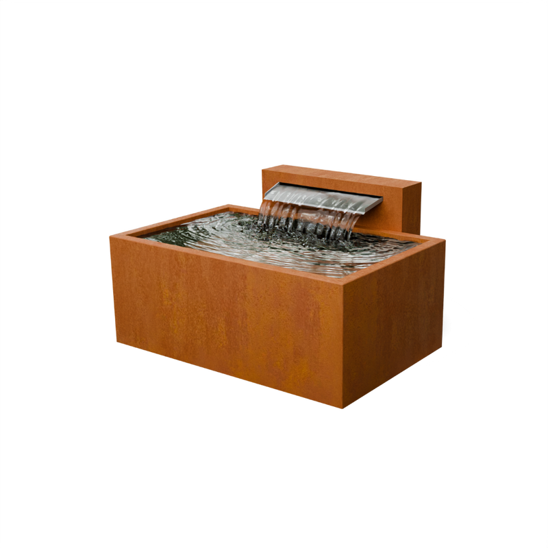 Geroba Cascadi cortenstaal Watervalelement (naast vijver) L80 x B17 x H70 cm Geroba - Geroba - Bruin
