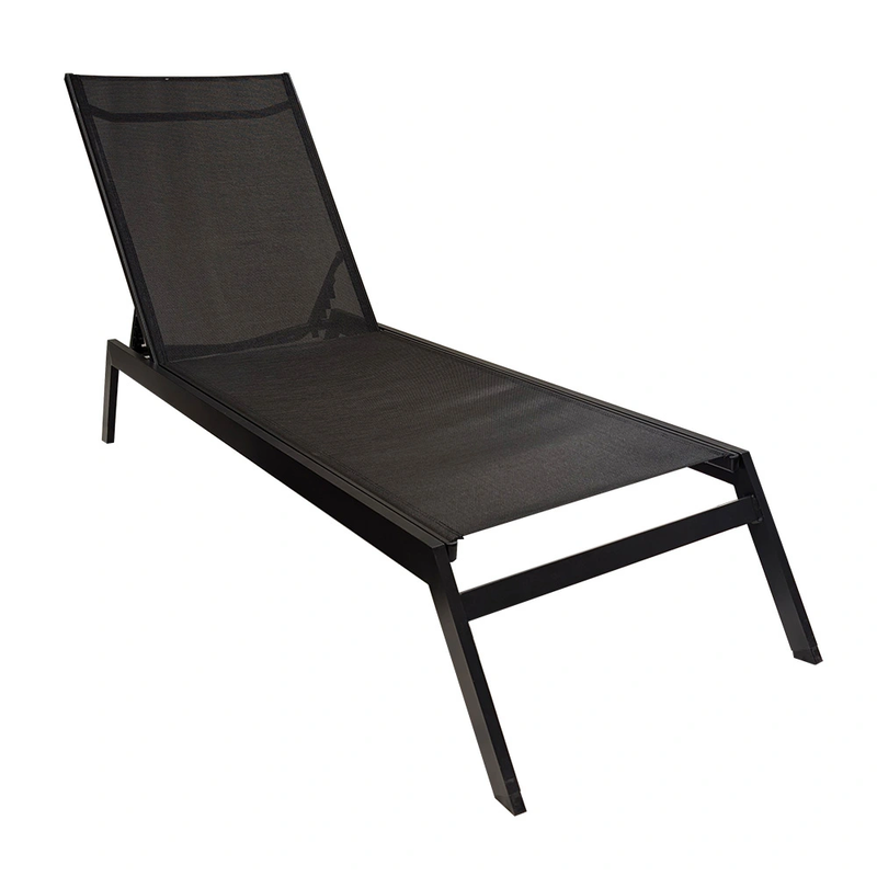 Buitengewoon de Boet Malaga Ligbed Black 205 × 63 × 100 cm Buitengewoon de Boet - Buitengewoon de boet - Grijs