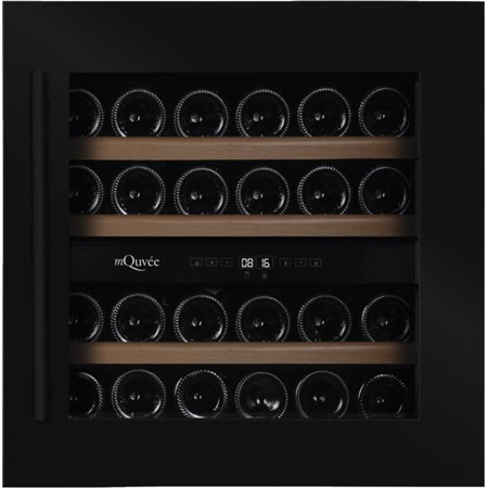 mQuvée WineKeeper 25D Inbouw Wijnkoelkast - Antraciet / - Zwart
