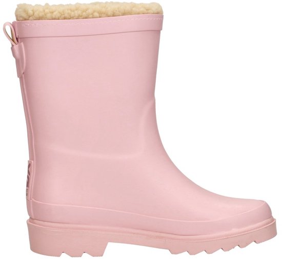 Xq Footwear - Kids Rubber Rain Boots Fur - Roze