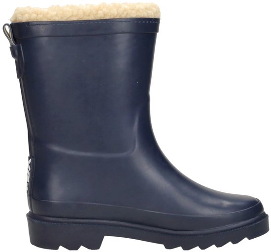 Xq Footwear - Kids Rubber Rain Boots Fur - Blauw